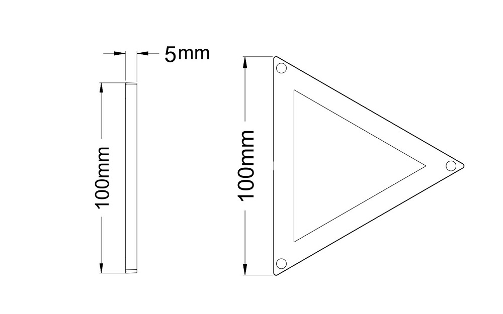 100mm-triangle nto light module-drawing