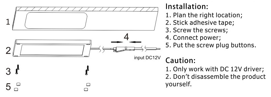 CRI 90-95 12VDC NTO standard series product installation